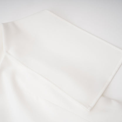 Kare White Asymmetrical Gathered Midi Dress