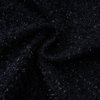 Fiona Navy Blue Embellished Tweed Mini Dress