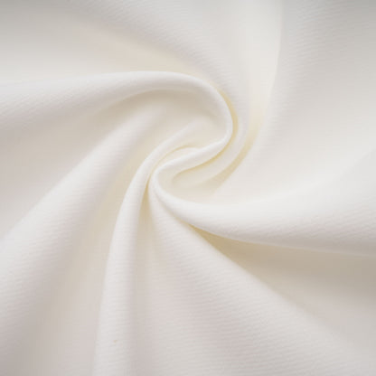 Kare White Asymmetrical Gathered Midi Dress