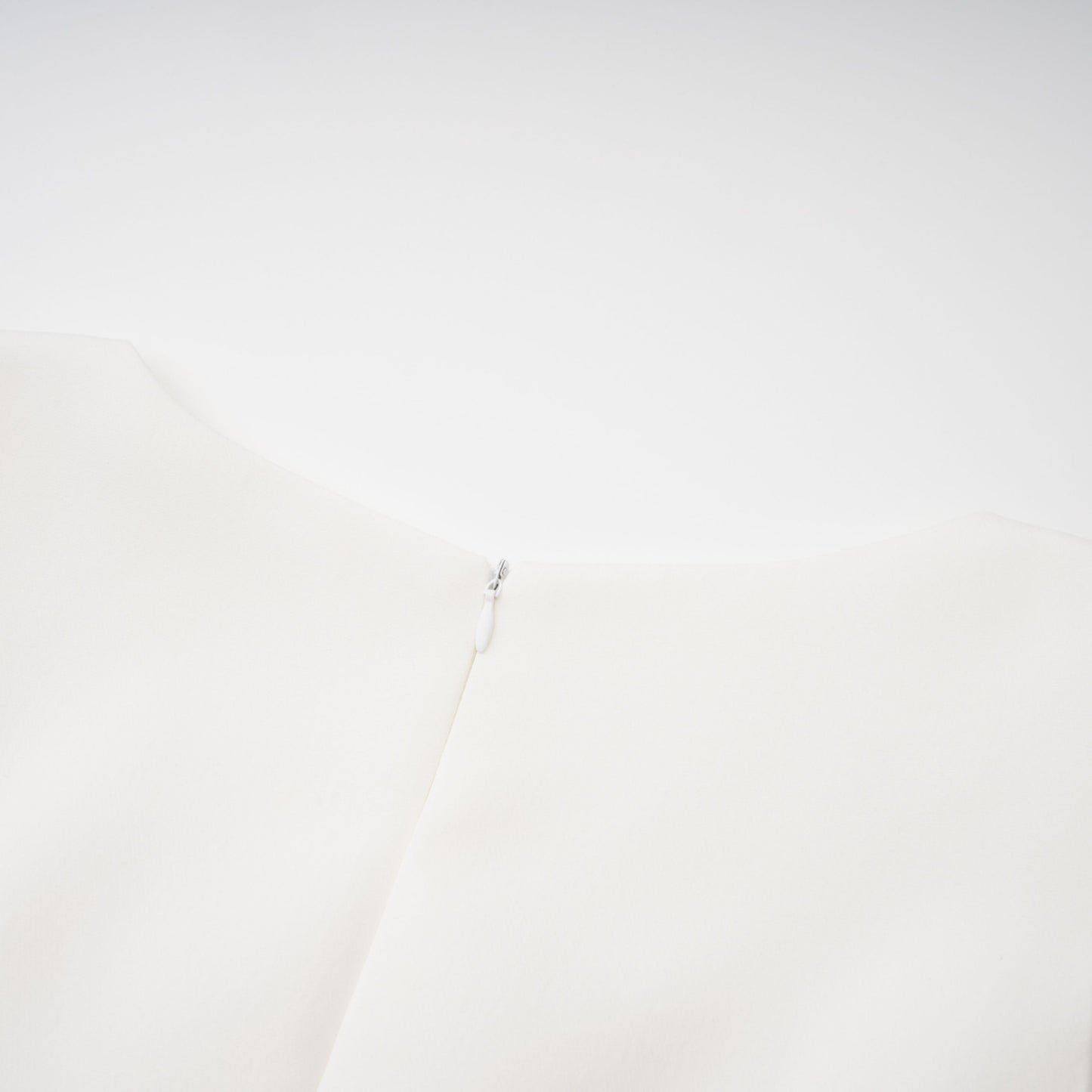 Kristveig White Cape Design Structured Mini Dress