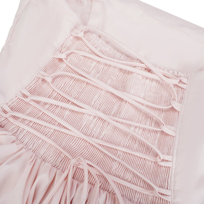 Eponine Pink Layered Flared Hem Midi Dress