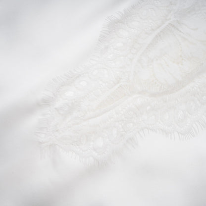 Airelle White Satin Panel Lace Maxi Dress