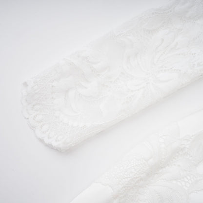 Airelle White Satin Panel Lace Maxi Dress