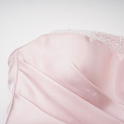 Charlotte Pembe Düşük Omuz Dantelli Maxi Elbise