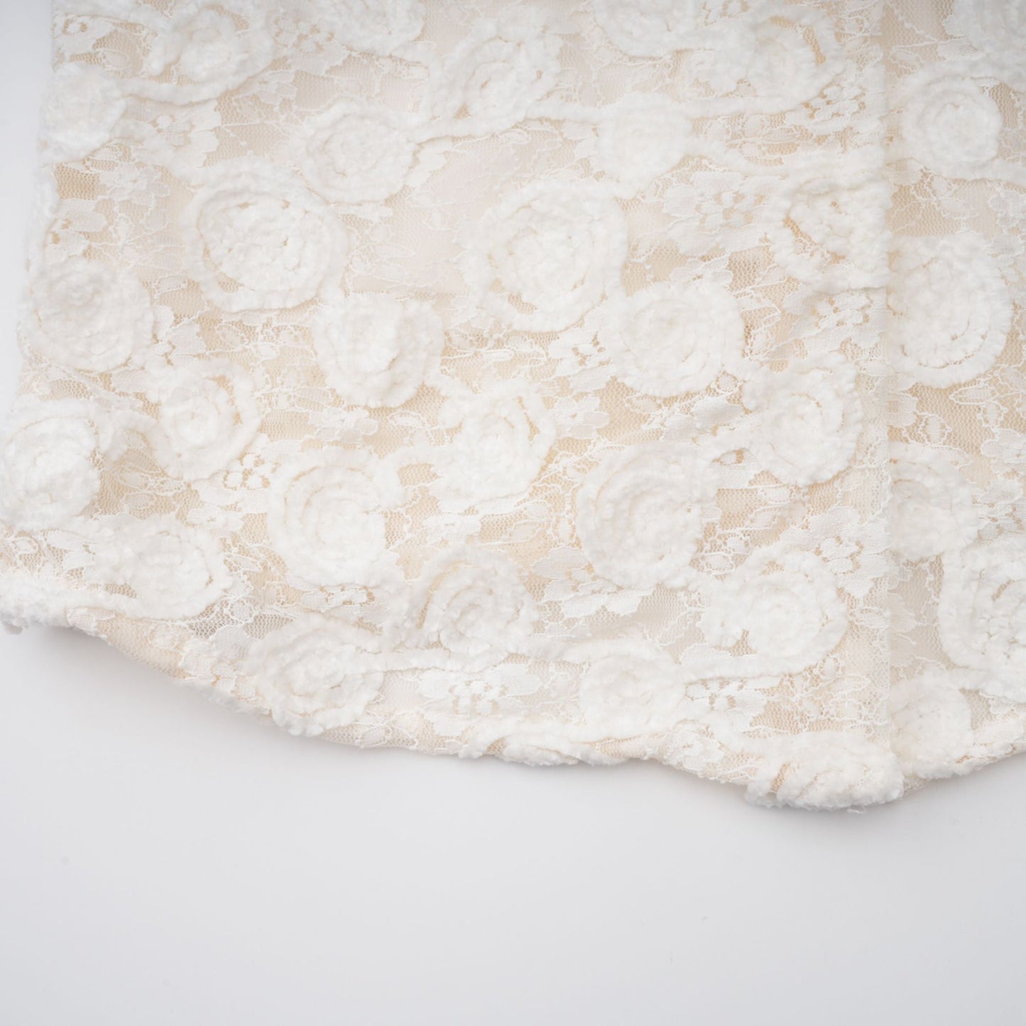 Oona White Floral Lace Pencil Midi Dress