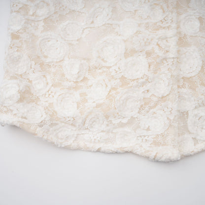 Oona White Floral Lace Pencil Midi Dress