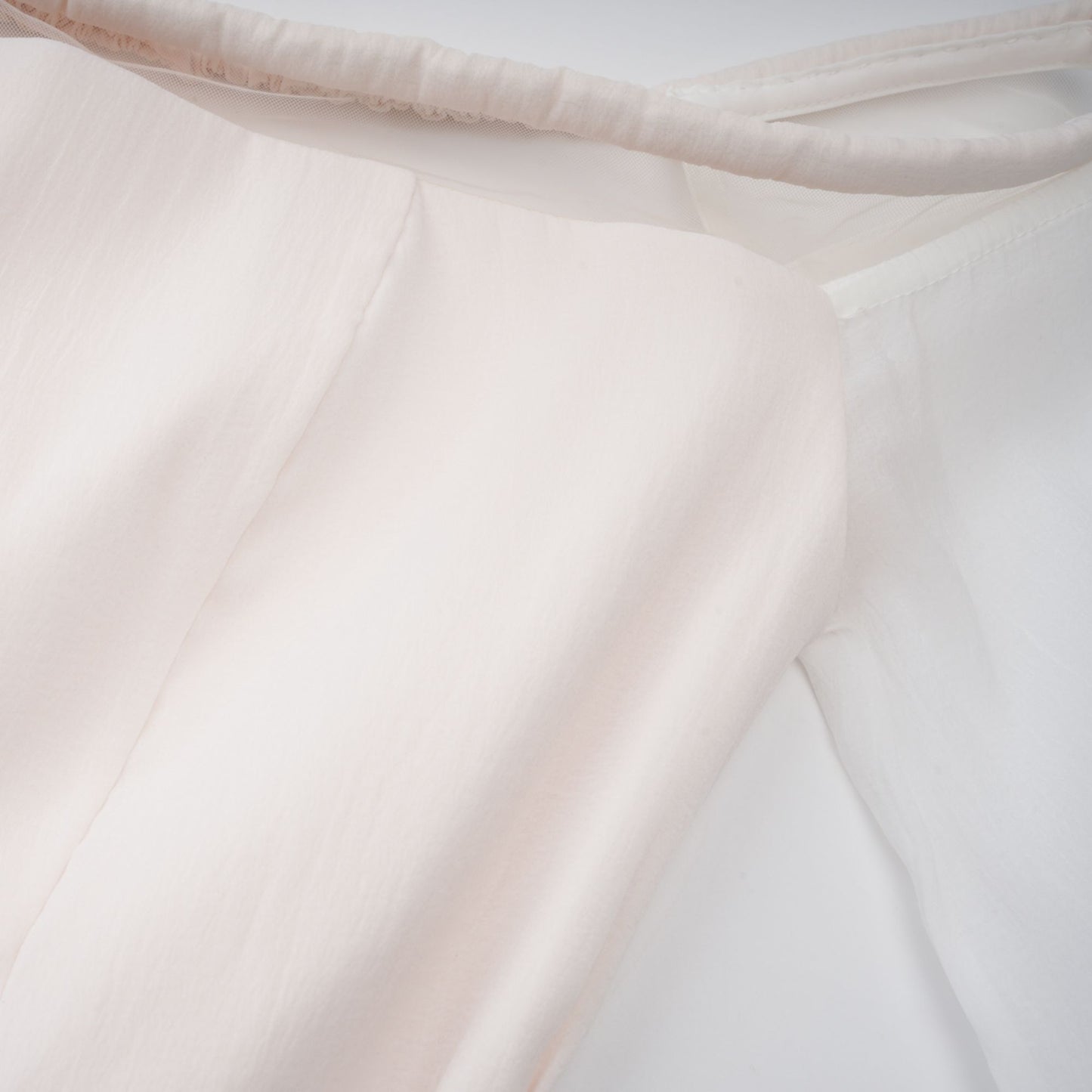 Gelsomina White Gathered Crepe Midi Dress