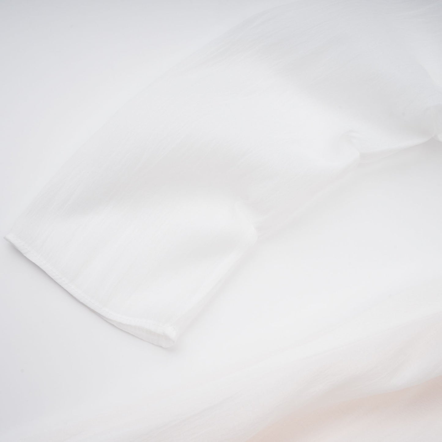 Gelsomina White Gathered Crepe Midi Dress