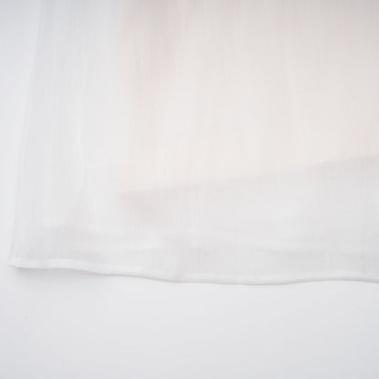 Gelsomina White Gathered Crepe Midi Dress