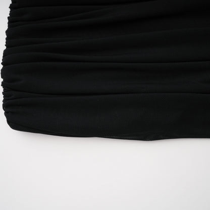 Ivona Black Halterneck Ribbon Design Mini Dress