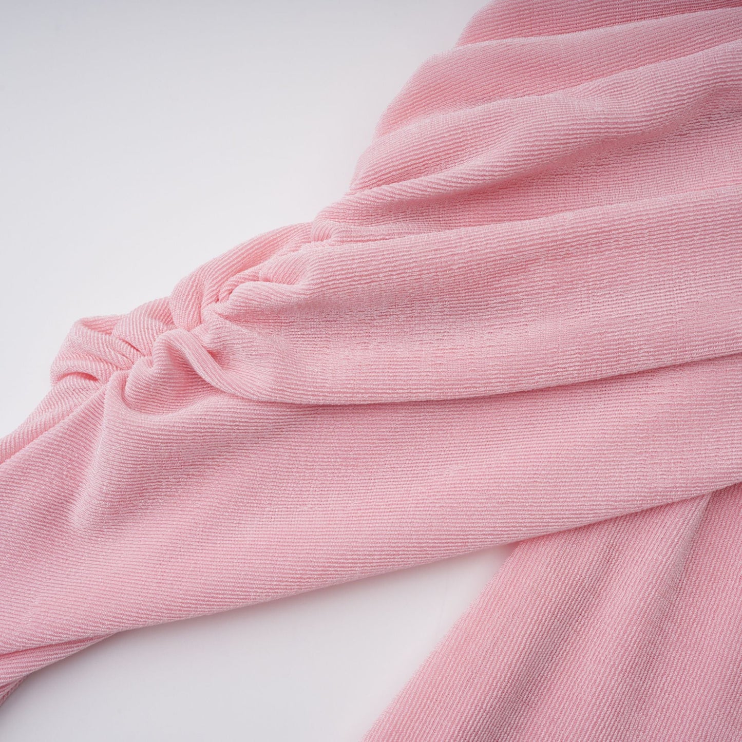 Moderne Pembe Şal Panelli Dantelli Maxi Elbise