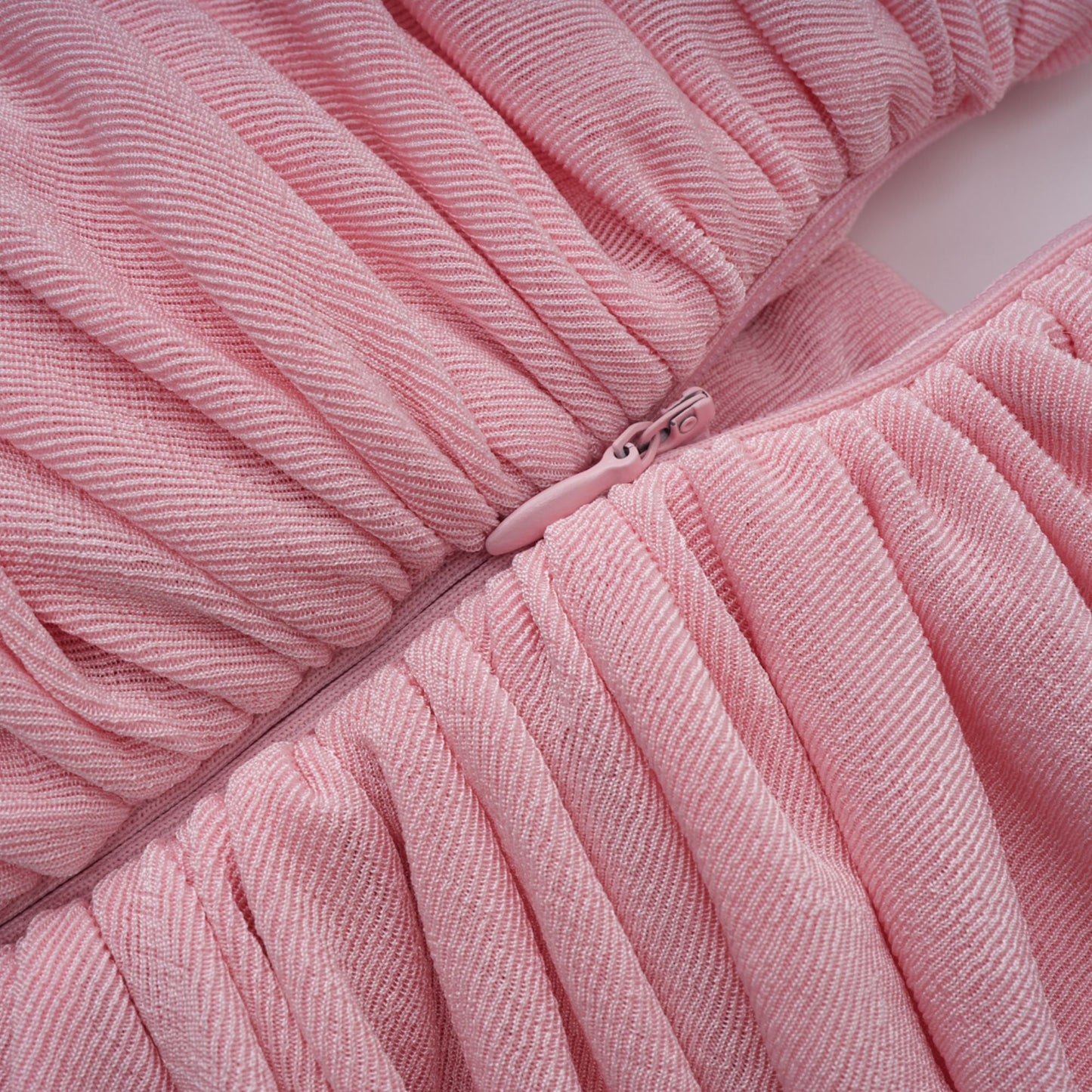 Moderne Pembe Şal Panelli Dantelli Maxi Elbise