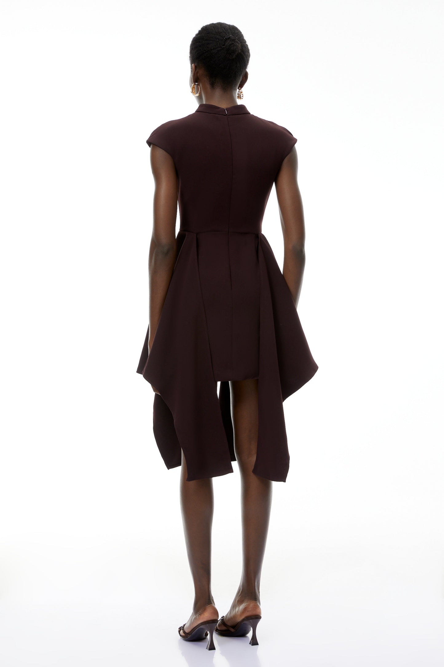 Dakota Brown Mini Dress with Ribbon
