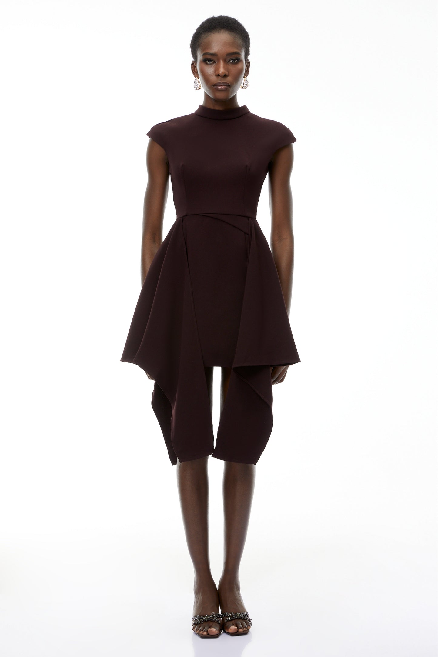 Dakota Brown Mini Dress with Ribbon