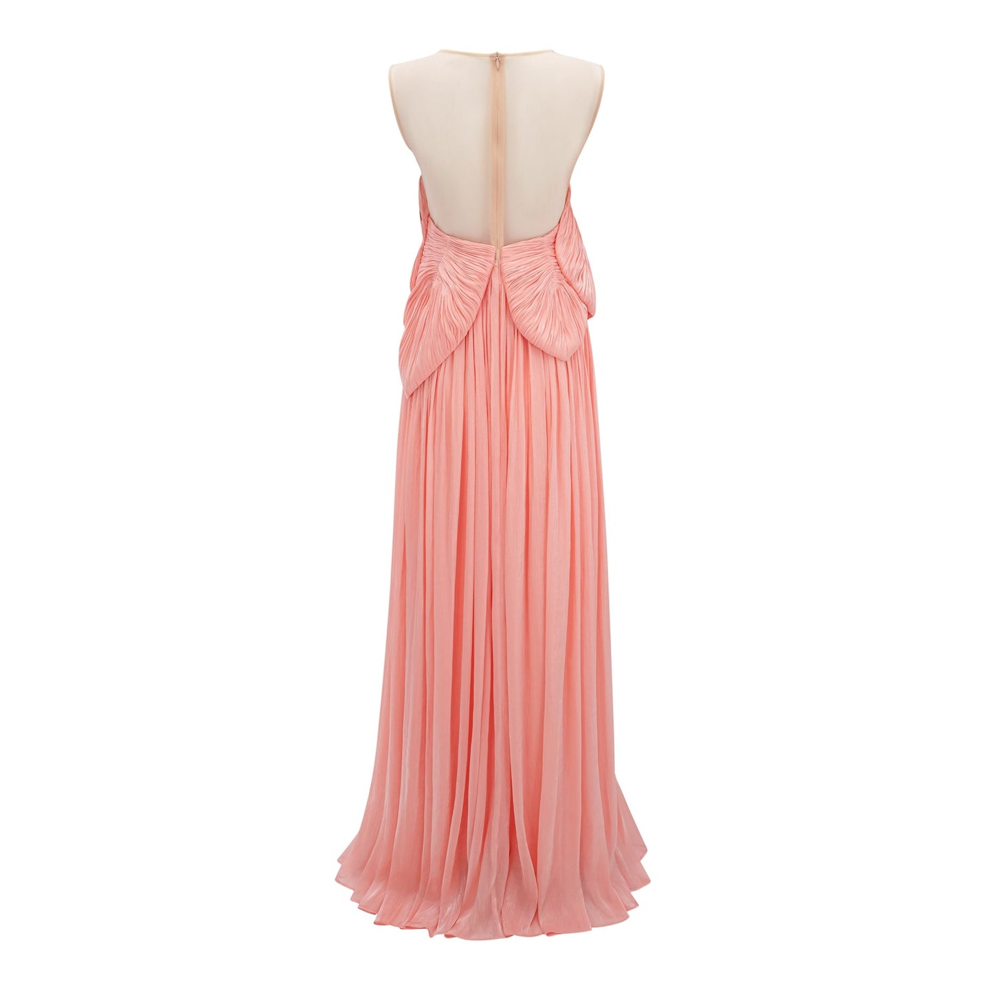 Dalila Pink Backless Asymmetrical Ruched Maxi Dress