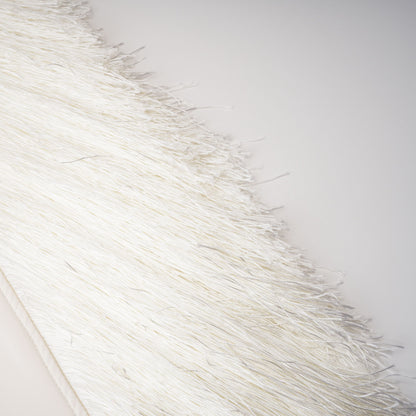 Damla Cream Asymmetrical Maxi Dress with Fringe