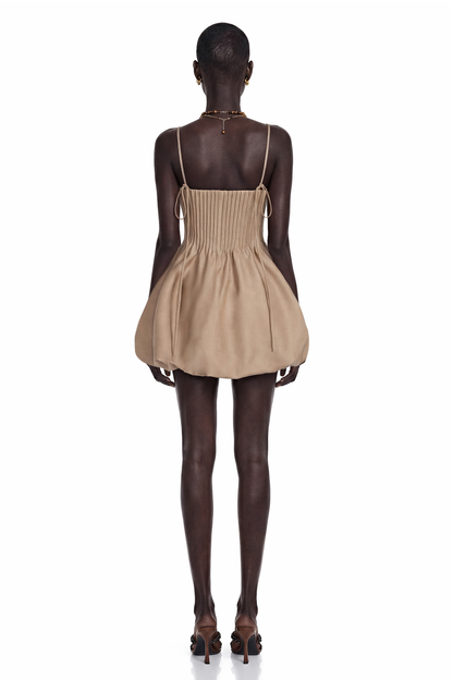 Deborah Champagne Sweetheart Pleated Mini Dress