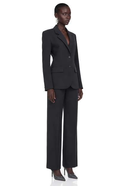 Ehsan Dark Grey Cinched Waist Blazer