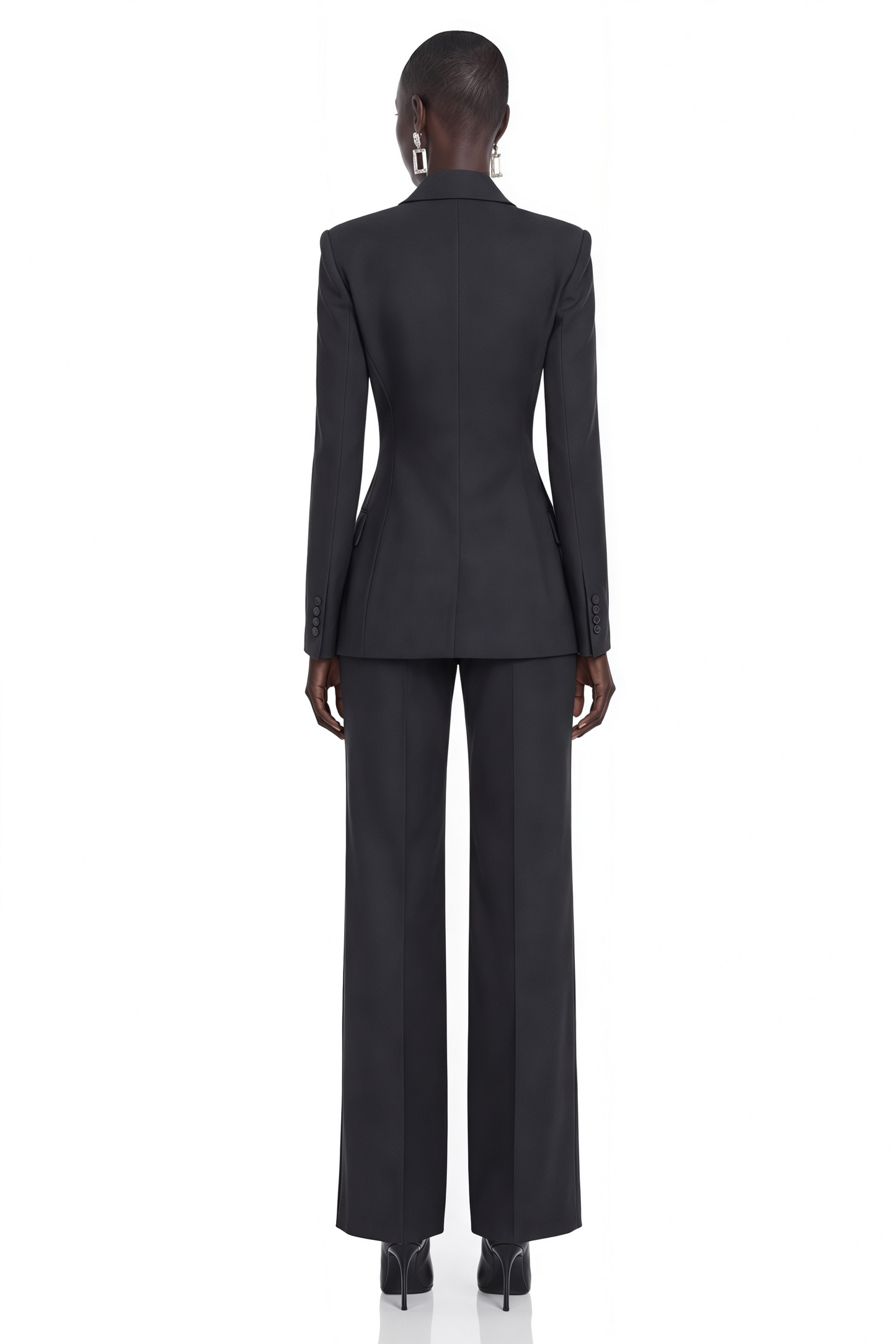 Ehsan Dark Grey Cinched Waist Blazer