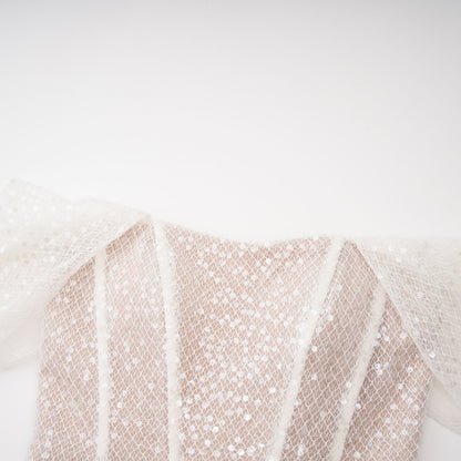 Esme White Off Shoulder Embellished Maxi Dress