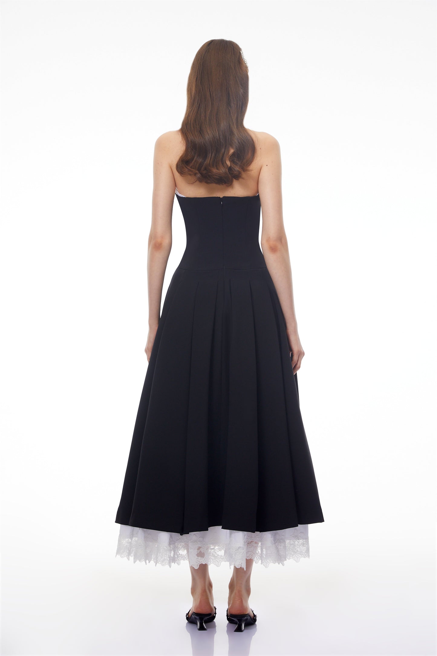 Ethel Black Strapless Sweetheart Maxi Dress