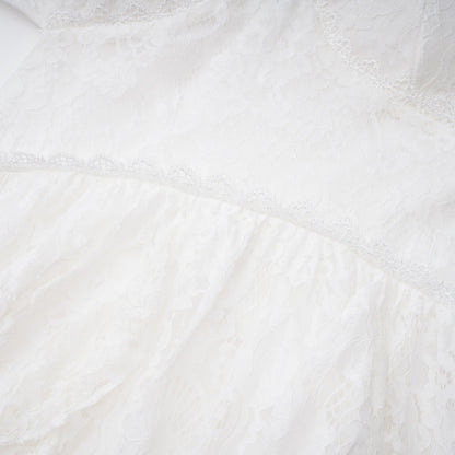 Evelyn White Halterneck Lace Maxi Dress