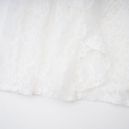 Evelyn White Halterneck Lace Maxi Dress