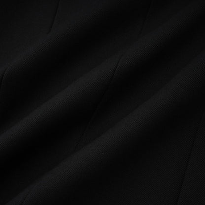 Fleur Black Blazer Mini Dress with Satin Panels