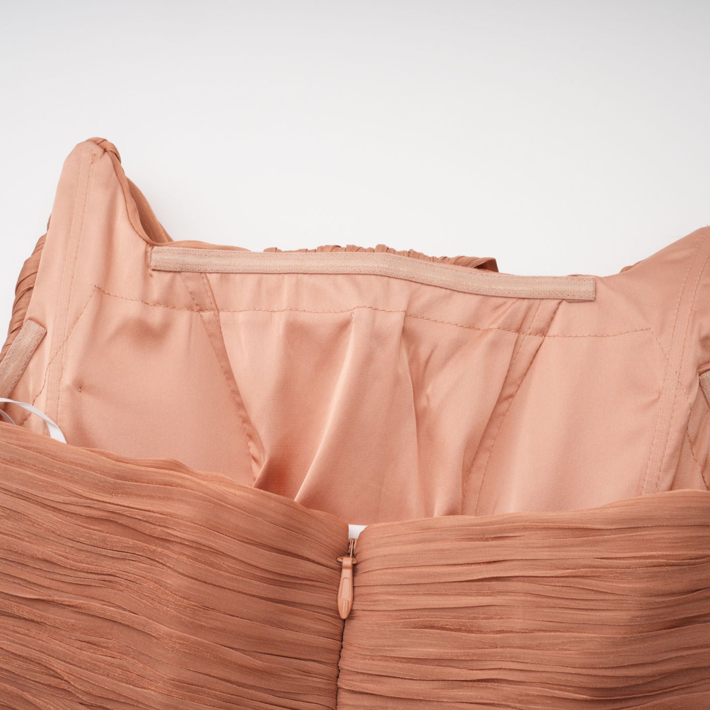 Gelsomina Gold Asymmetrical Glossy Gathered Maxi Dress