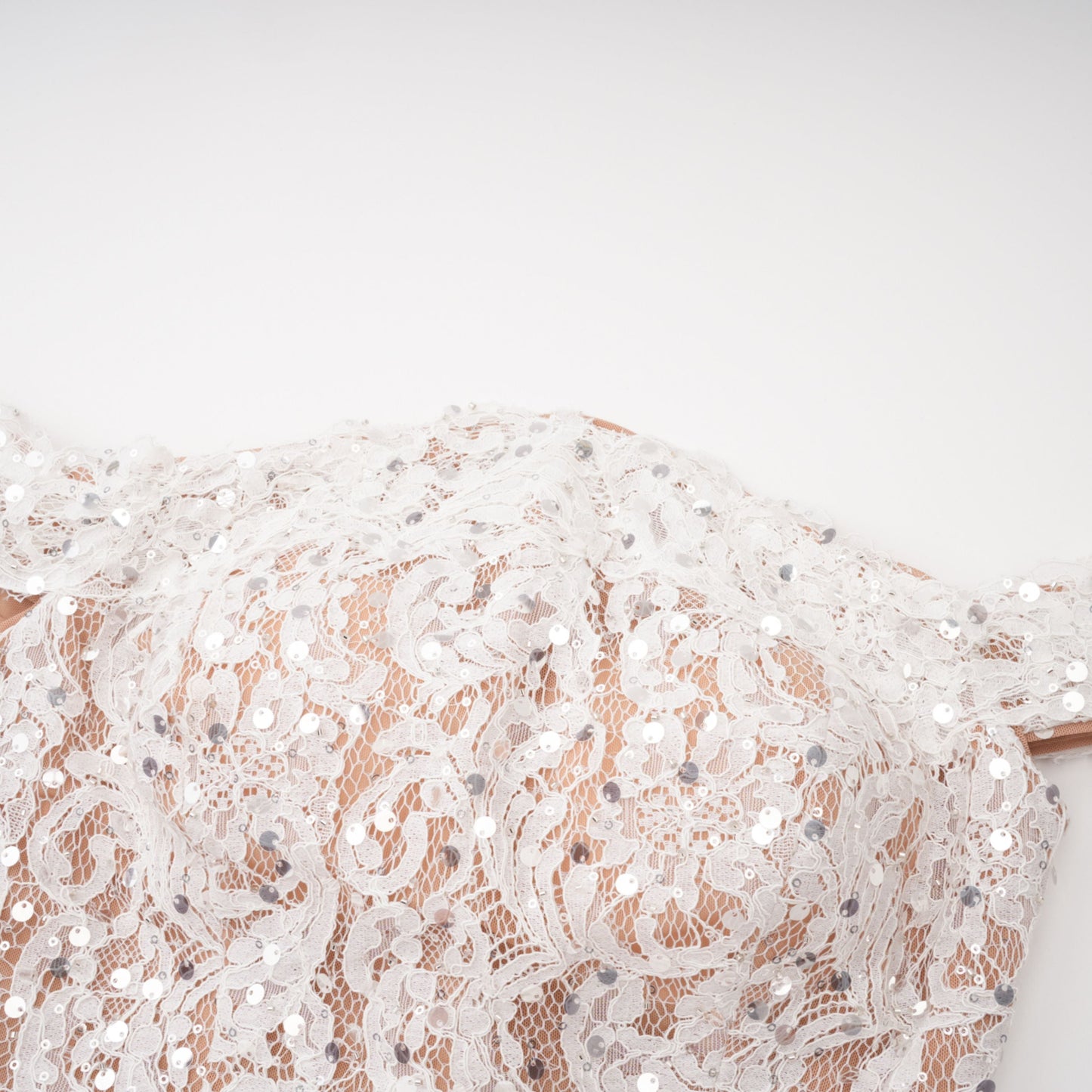 Grace White Satin Maxi Dress with Lace Panels