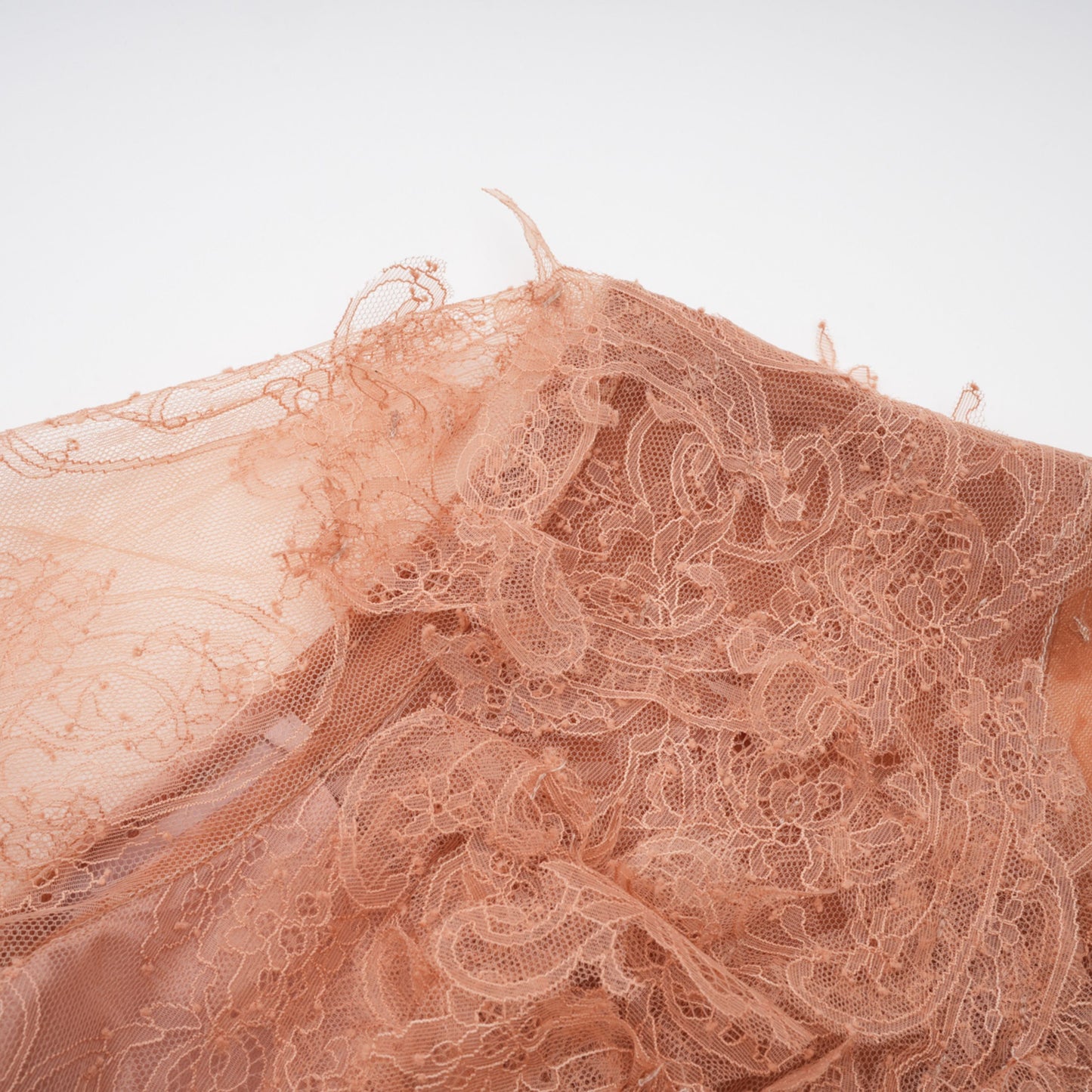 Hadley Caramel Twisted Floral Lace Midi Dress