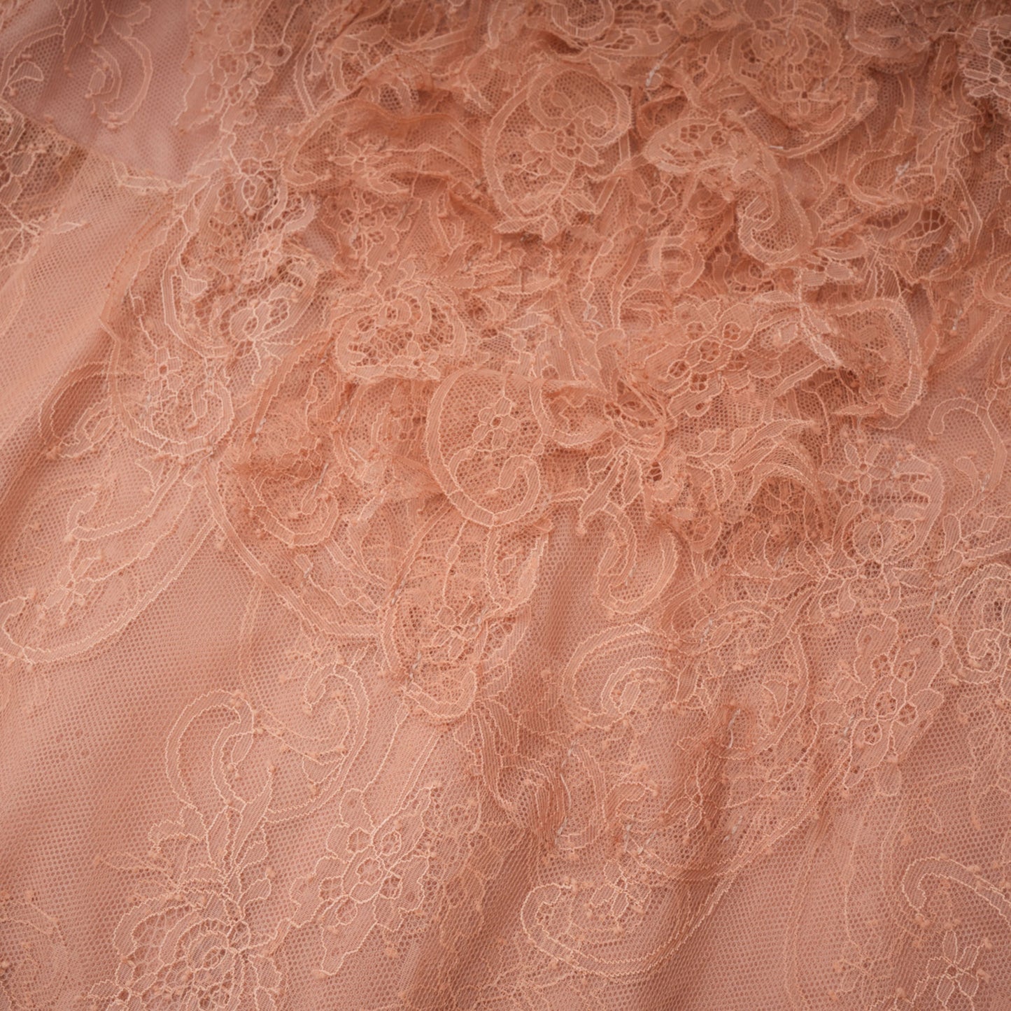 Hadley Caramel Twisted Floral Lace Midi Dress