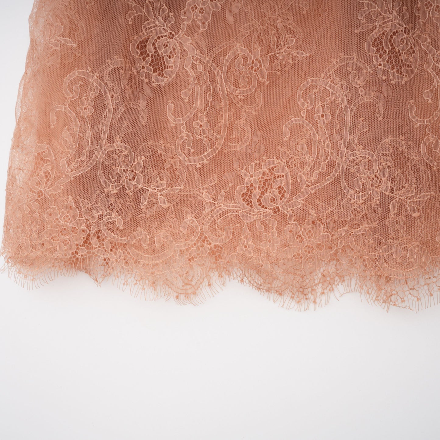 Hadley Caramel Twisted Floral Lace Midi Dress