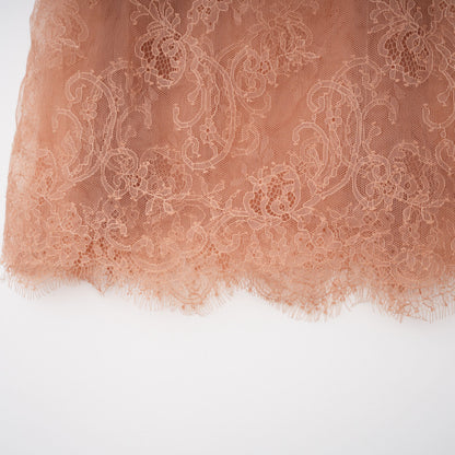 Hadley Caramel Twisted Floral Lace Midi Dress