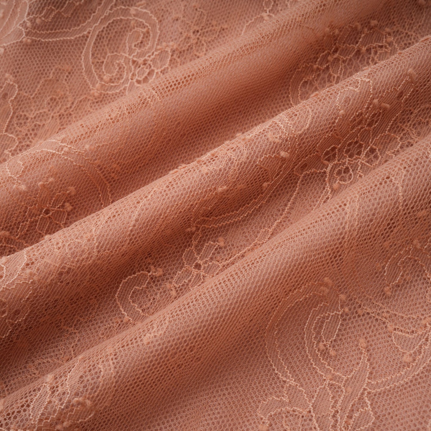 Hadley Caramel Twisted Floral Lace Midi Dress