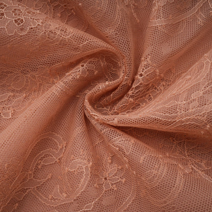 Hadley Caramel Twisted Floral Lace Midi Dress