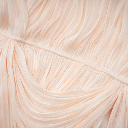 Halvard Neutrals Pleated Ruffled Mini Dress