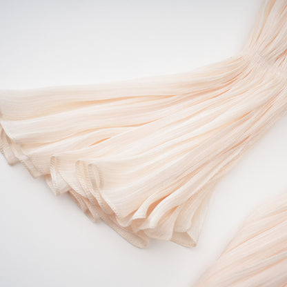 Halvard Neutrals Pleated Ruffled Mini Dress