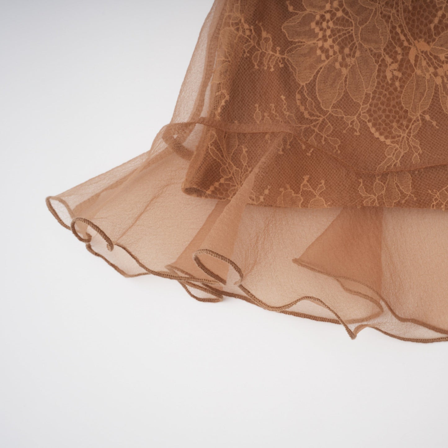 Holly Chocolate Brown Halterneck Mesh Mini Dress