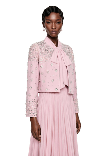 Imogen Pink Embellished Jacket & Dress Set