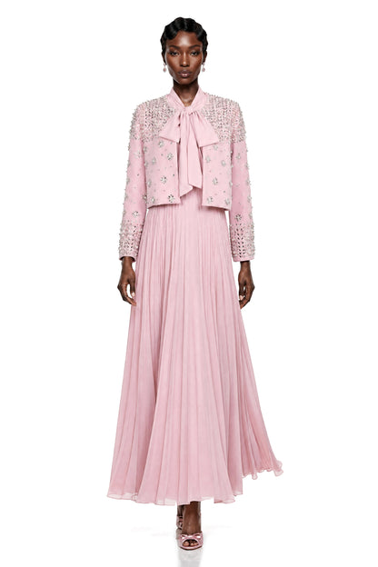 Imogen Pink Embellished Jacket & Dress Set