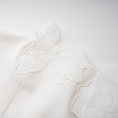 Inga Cream White Strapless Floral Embroidered Mini Dress