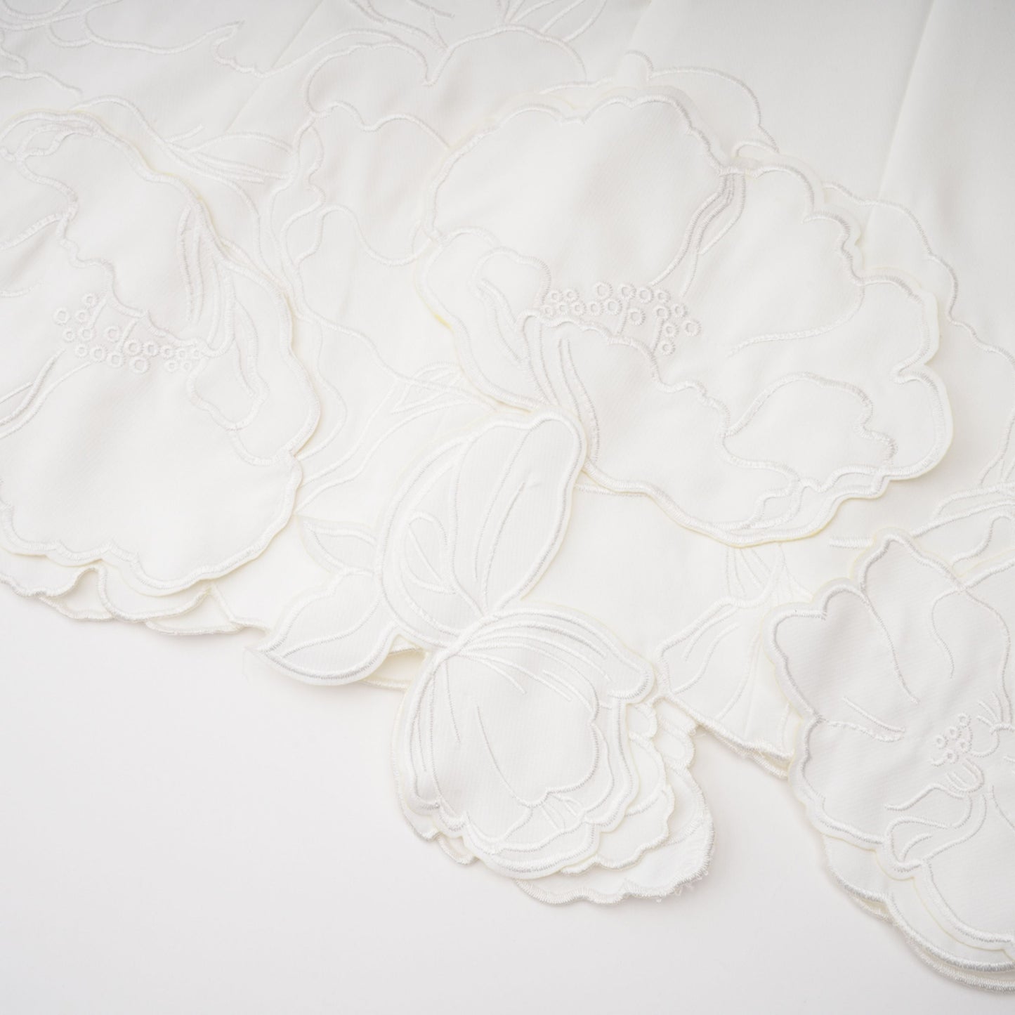 Inga Cream White Strapless Floral Embroidered Mini Dress