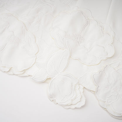 Inga Cream White Strapless Floral Embroidered Mini Dress