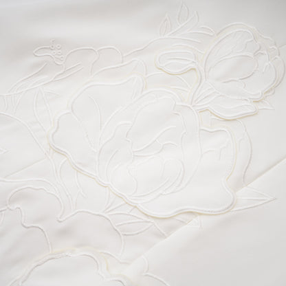 Inga Cream White Strapless Floral Embroidered Mini Dress