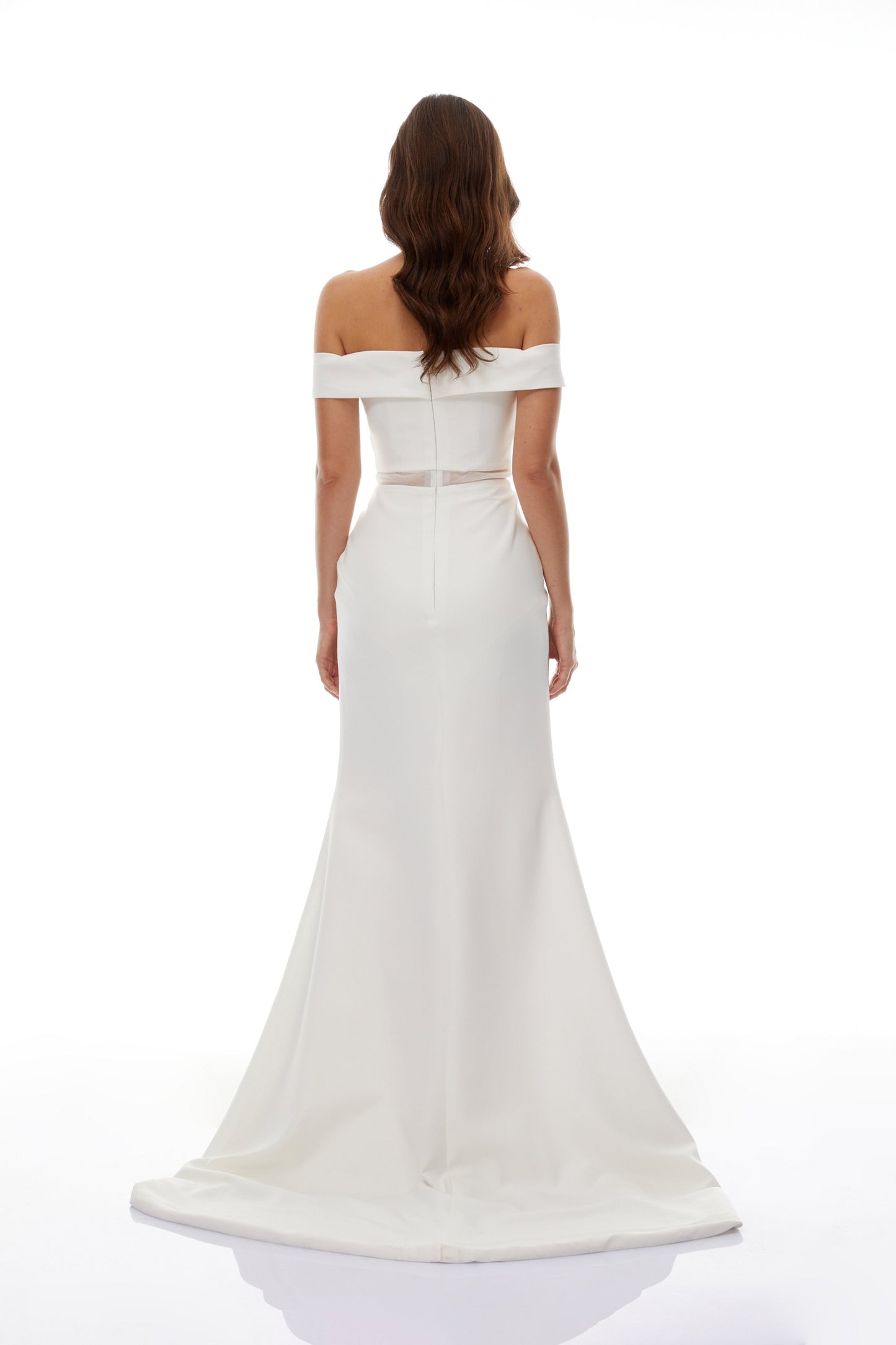 Ingrid White Off Shoulder Mermaid Maxi Dress