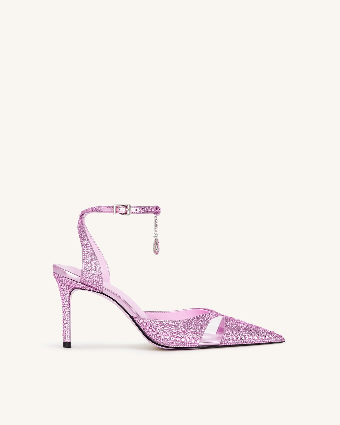 Haidi Suni Kristal Taşlı Topuklu Ayakkabı (Pumps) - Pembe