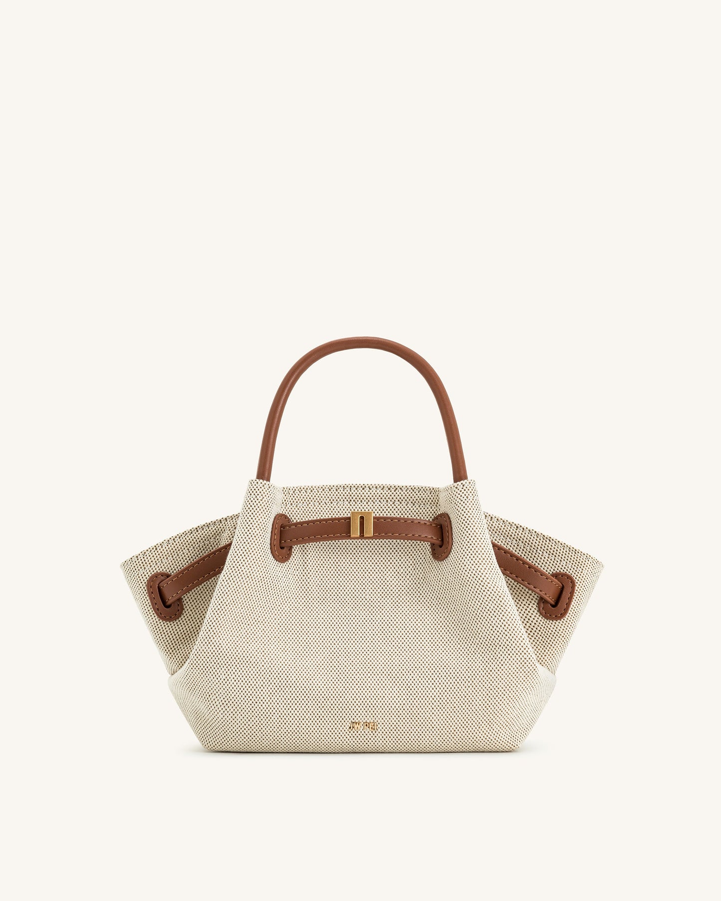 Hana Mini Tote Çanta - Kahverengi Kanvas