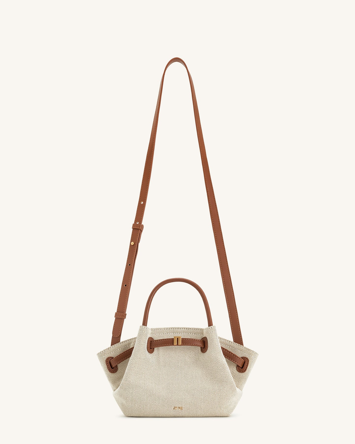 Hana Mini Tote Çanta - Kahverengi Kanvas