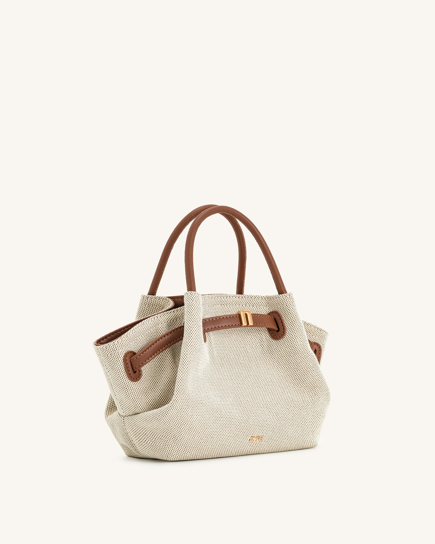 Hana Mini Tote Çanta - Kahverengi Kanvas
